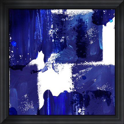Framed Indigo Abstract IV Print