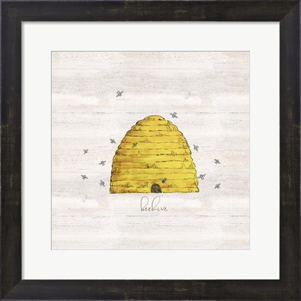 Framed Bee&#39;s Life V-Beehive Print