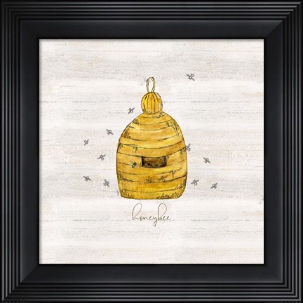 Framed Bee&#39;s Life VI-Honeybee Print