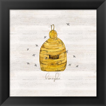 Framed Bee&#39;s Life VI-Honeybee Print