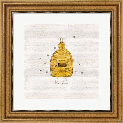 Framed Bee&#39;s Life VI-Honeybee Print