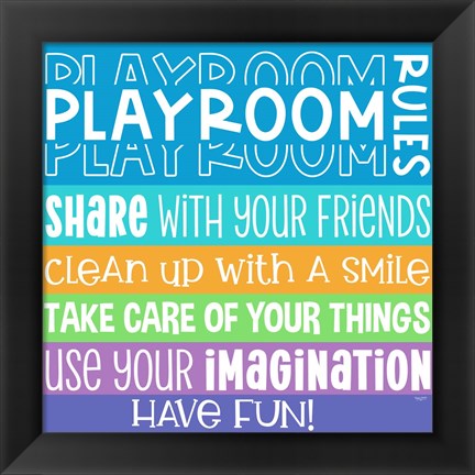 Framed Playroom Rules I Print