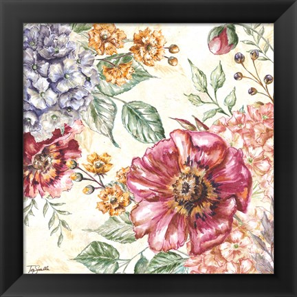 Framed Wildflower Medley Square II Print