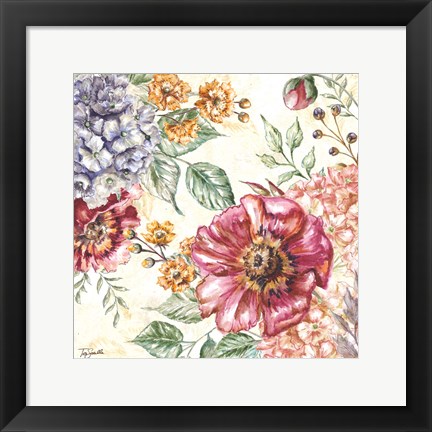 Framed Wildflower Medley Square II Print