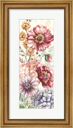 Framed Wildflower Medley Panel Cream I Print