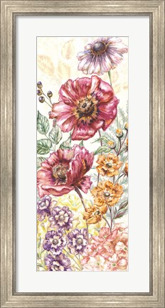 Framed Wildflower Medley Panel Cream II Print