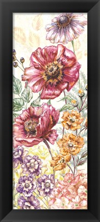 Framed Wildflower Medley Panel Cream II Print