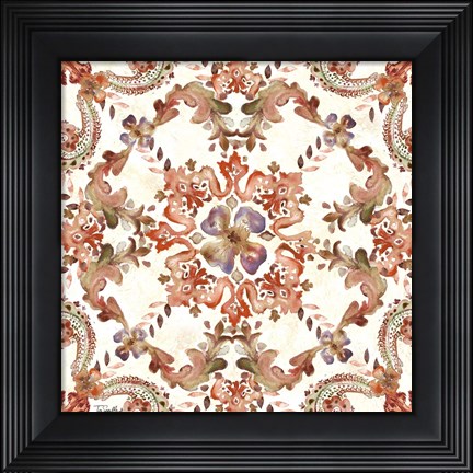 Framed Artisan Medallion Square II Print
