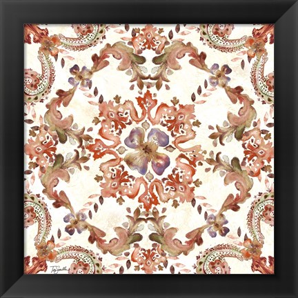 Framed Artisan Medallion Square II Print