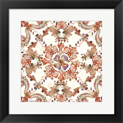 Framed Artisan Medallion Square II Print