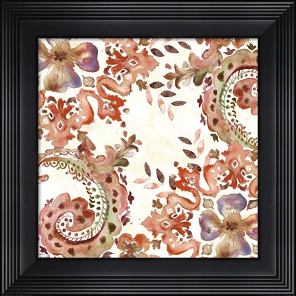 Framed Artisan Medallion Pattern I Print