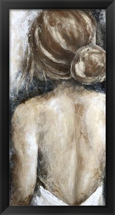 Framed Looking Away Brunette Print