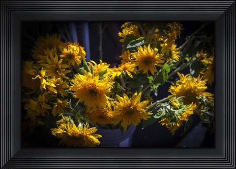 Framed Yellow Flowers Print
