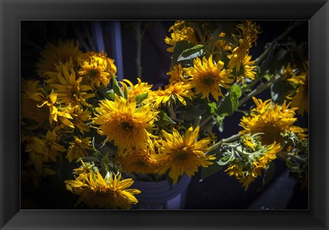 Framed Yellow Flowers Print