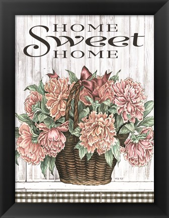 Framed Home Sweet Home Peonies Print