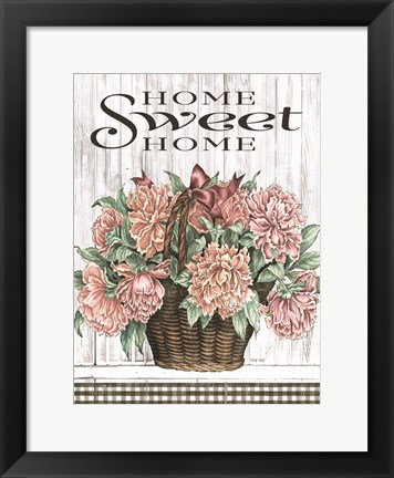 Framed Home Sweet Home Peonies Print