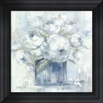 Framed White Peonies Print