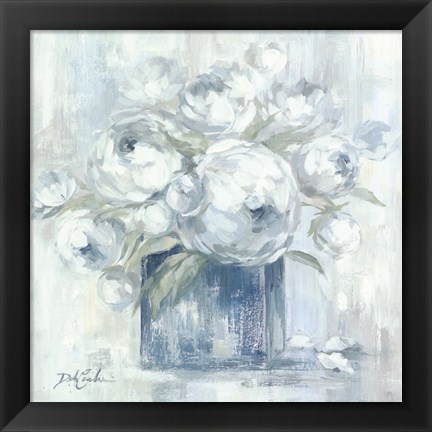 Framed White Peonies Print