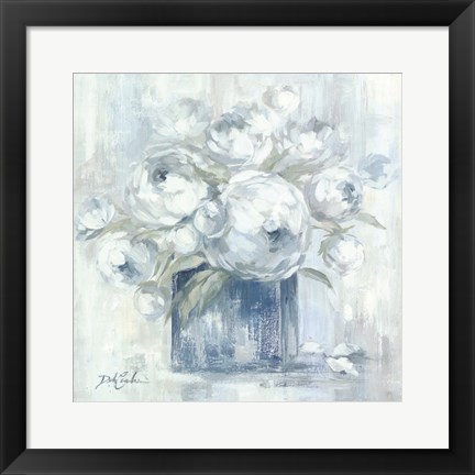 Framed White Peonies Print