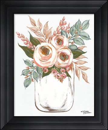 Framed Floral Jar Print