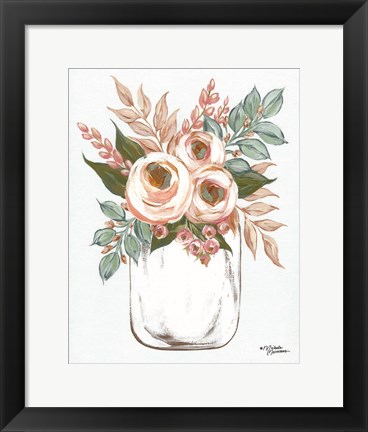 Framed Floral Jar Print