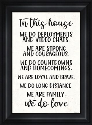Framed In This House Military Print
