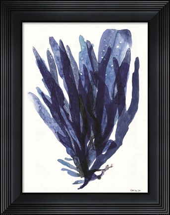 Framed Transparent Indigo Sea Grass II Print