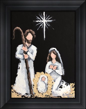 Framed Savior is Born Print