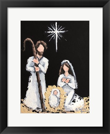 Framed Savior is Born Print