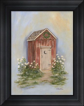 Framed Country Outhouse II Print