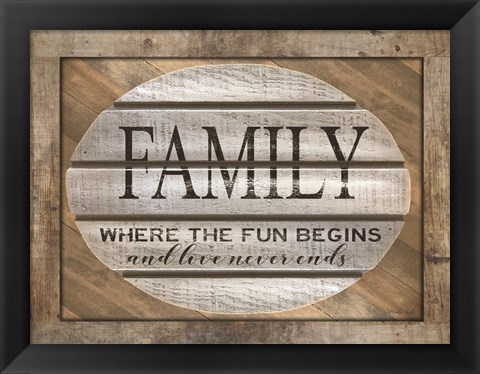 Framed Family - Where the Fun Begins Print