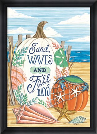 Framed Seaside Pumpkin Print