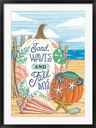 Framed Seaside Pumpkin Print