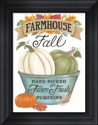 Framed Farmhouse Fall Pumpkins Print
