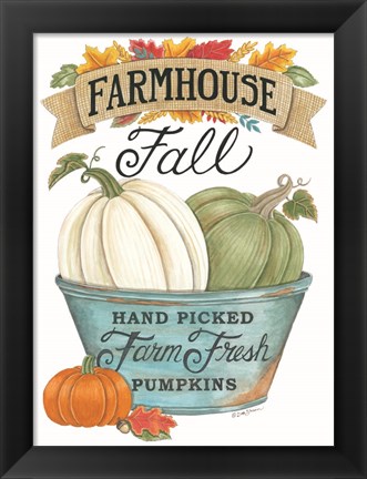 Framed Farmhouse Fall Pumpkins Print