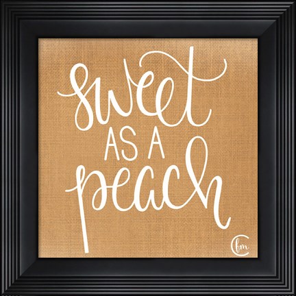Framed Sweet as a Peach Print