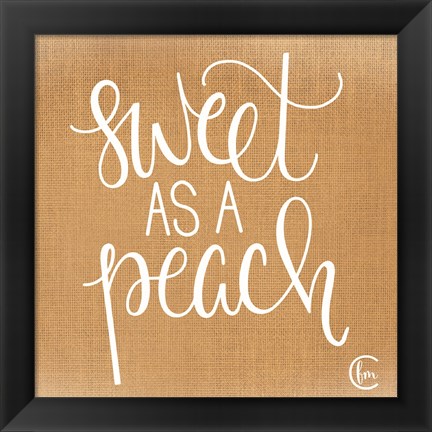 Framed Sweet as a Peach Print