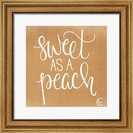 Framed Sweet as a Peach Print