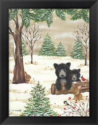 Framed Bears &amp; Bunnies Print