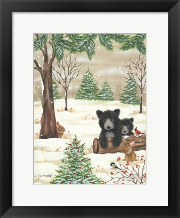 Framed Bears &amp; Bunnies Print