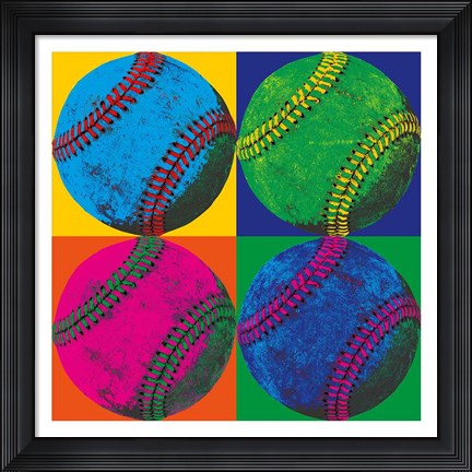 Framed Ball Four - Baseball Print