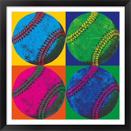 Framed Ball Four - Baseball Print