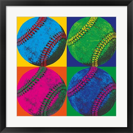 Framed Ball Four - Baseball Print