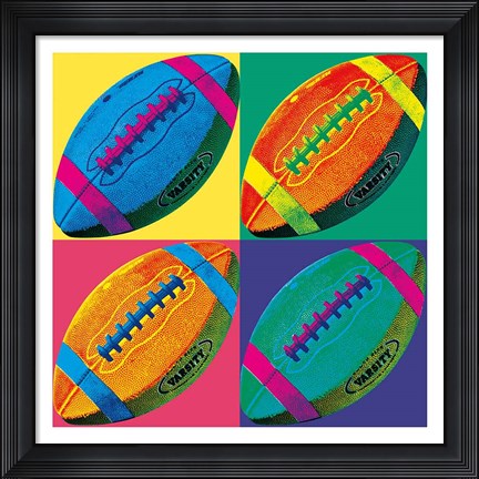 Framed Ball Four - Football Print