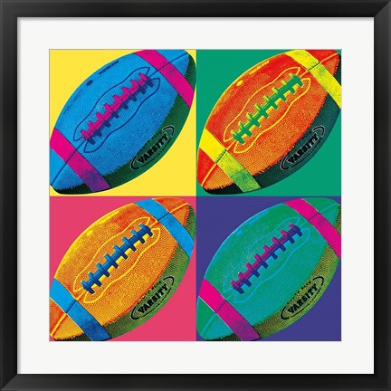 Framed Ball Four - Football Print