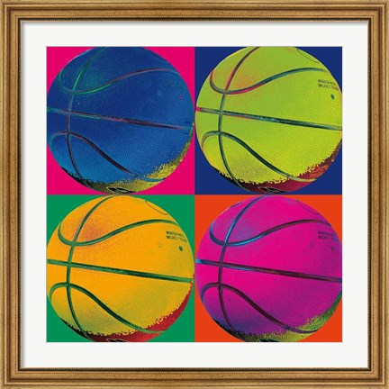 Framed Ball Four - Basketball Print