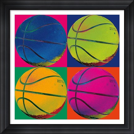 Framed Ball Four - Basketball Print