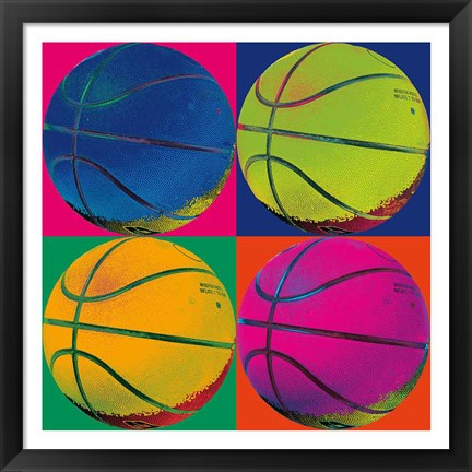 Framed Ball Four - Basketball Print