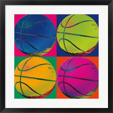 Framed Ball Four - Basketball Print