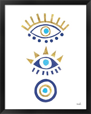 Framed Evil Eye I Print